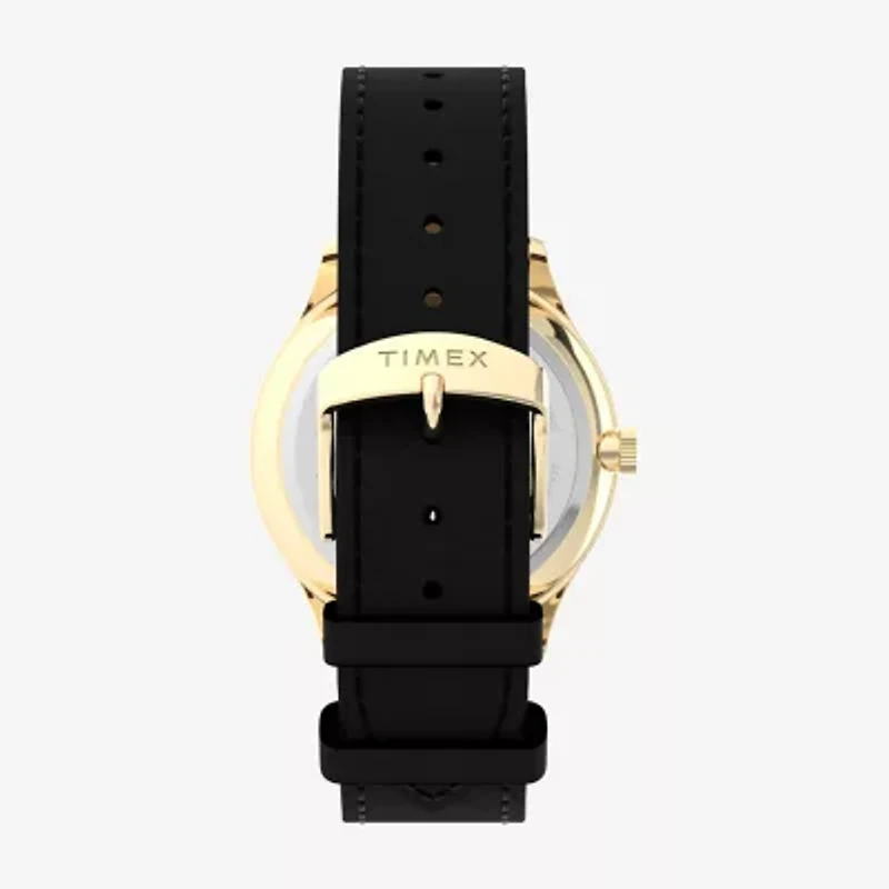 Timex Easy Reader Mens Black Leather Strap Watch Tw2w685009j