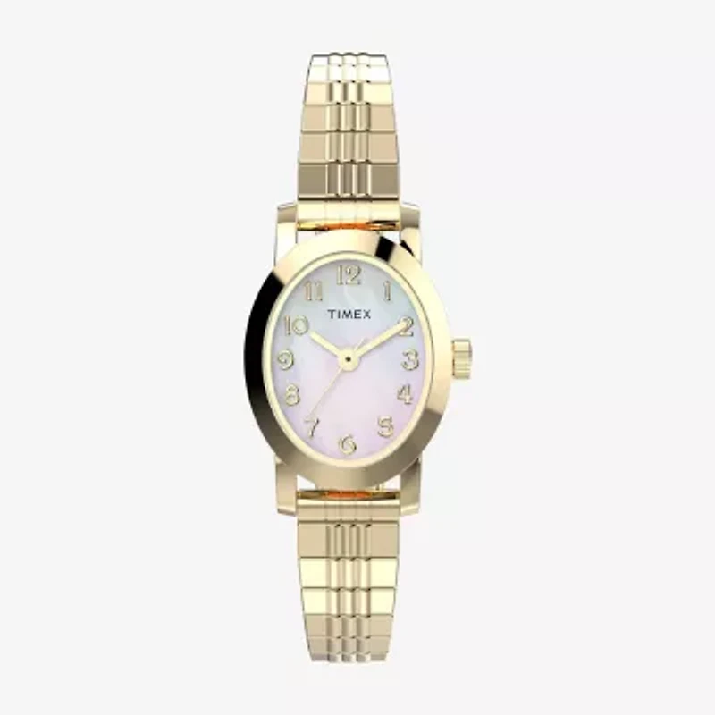 Timex Main Street Womens Gold Tone Stainless Steel Expansion Watch Tw2w70100jt