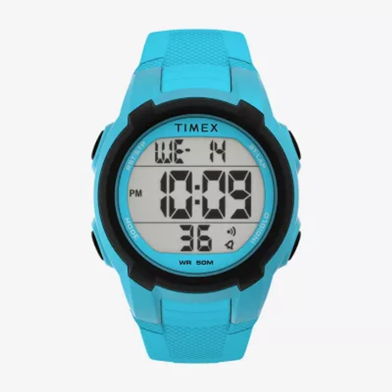 Timex Sport Mens Chronograph Blue Strap Watch Tw5m629009j