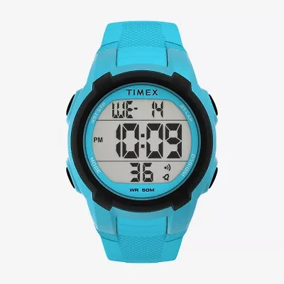 Timex Sport Mens Chronograph Blue Strap Watch Tw5m629009j