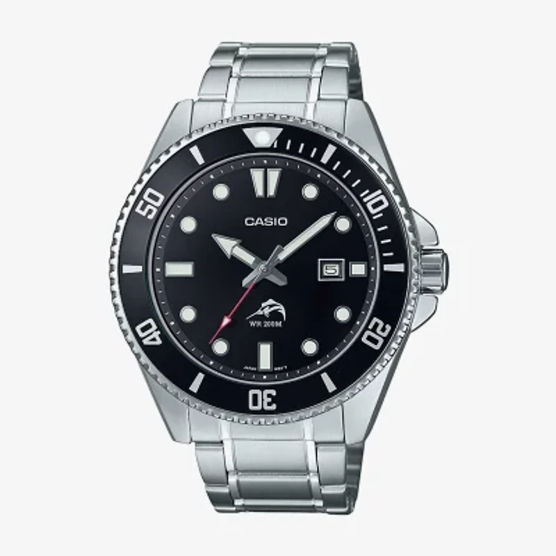 Casio Mens Silver Tone Stainless Steel Bracelet Watch Mdv-106dd-1a1vcf