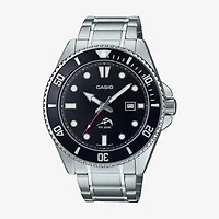 Casio Mens Silver Tone Stainless Steel Bracelet Watch Mdv-106dd-1a1vcf