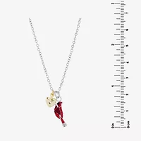 Sparkle Allure Womens Red Crystal 14K Gold Over Brass Pure Silver Over Brass Heart 16 Inch Pendant Necklace