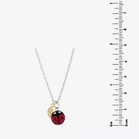 Sparkle Allure Ladybug Womens Multi Color Crystal 14K Gold Over Brass Pure Silver Over Brass 16 Inch Pendant Necklace