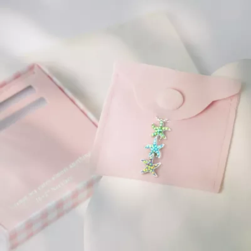 Sparkle Allure Starfish Womens Multi Color Crystal 14K Gold Over Brass Pure Silver Over Brass 16 Inch Pendant Necklace