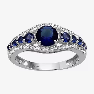 Womens Gemstone & 1/4 CT. T.W. Lab-Grown Diamond 10K Gold Cocktail Ring