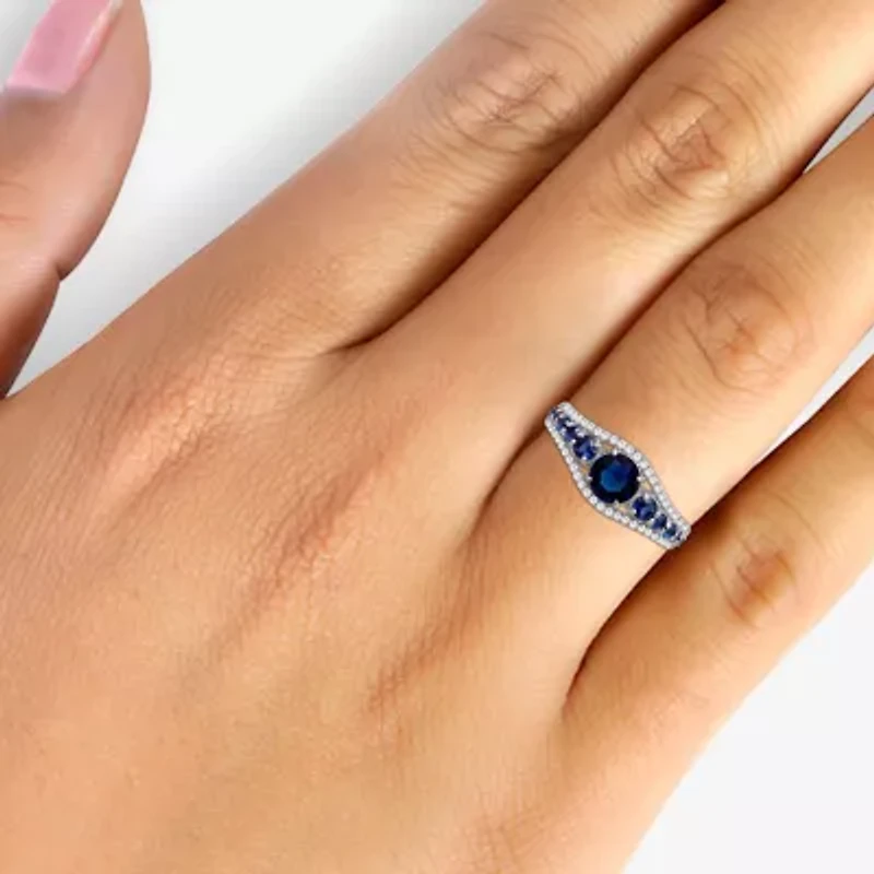 Womens Gemstone & 1/4 CT. T.W. Lab-Grown Diamond 10K Gold Cocktail Ring
