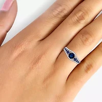 Womens Gemstone & 1/4 CT. T.W. Lab-Grown Diamond 10K Gold Cocktail Ring