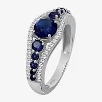 Womens Gemstone & 1/4 CT. T.W. Lab-Grown Diamond 10K Gold Cocktail Ring