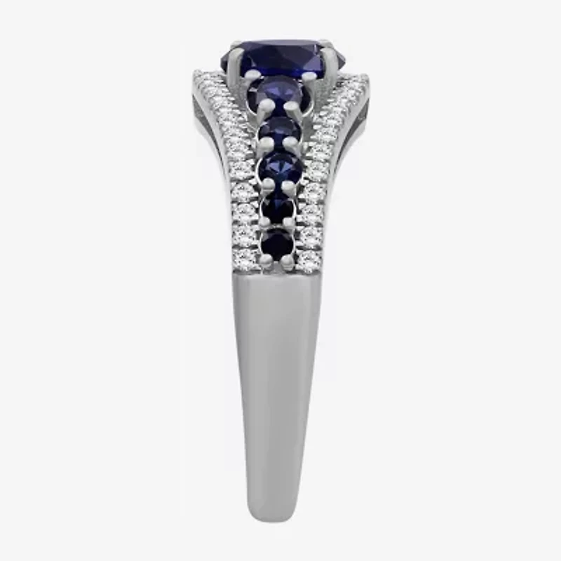 Womens Gemstone & 1/4 CT. T.W. Lab-Grown Diamond 10K Gold Cocktail Ring