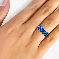 Womens 2MM  Gemstone & 1/8 CT. T.W. Natural Diamond 10K Gold Oval Band