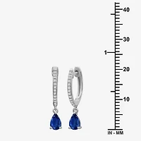 Womens Gemstone & 1/10 CT. T.W. Natural Diamond 10K Gold Pear Drop Earrings