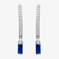 Womens Gemstone & 1/4 CT. T.W. Natural Diamond 10K Gold Drop Earrings