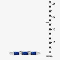 Womens 2MM Gemstone & 1/6 CT. T.W. Natural Diamond 10K Gold Band