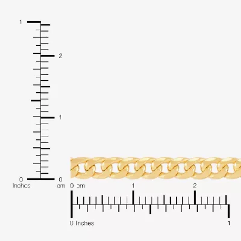 Made in Italy Unisex Adult 10K Gold 22 Inch Curb Chain Necklace