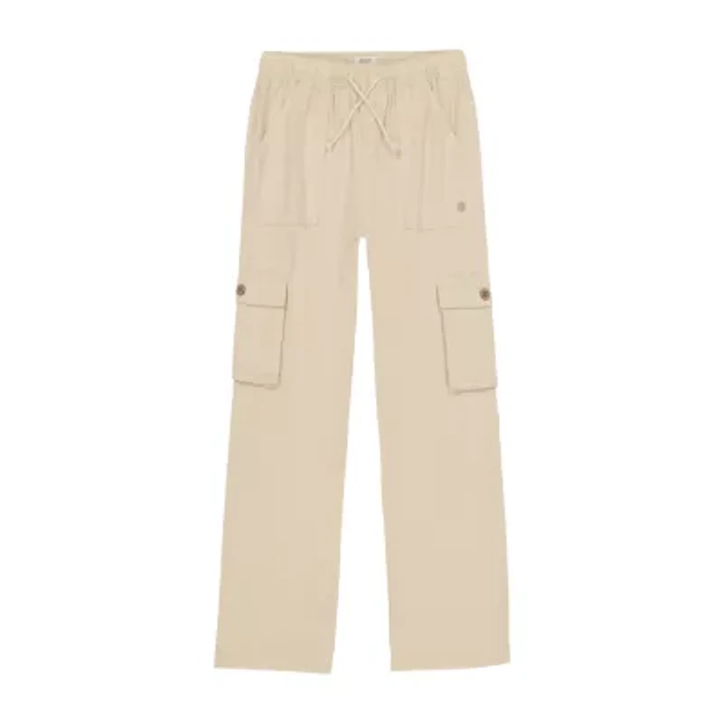 Roxy Big Kid Girls Drawstring Waist Mid Rise Wide Leg Cargo Pant