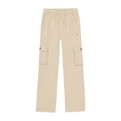 Roxy Big Kid Girls Drawstring Waist Mid Rise Wide Leg Cargo Pant