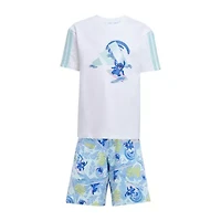 adidas x Disney Toddler & Little Boys 2-pc. Lilo Stitch Short Set