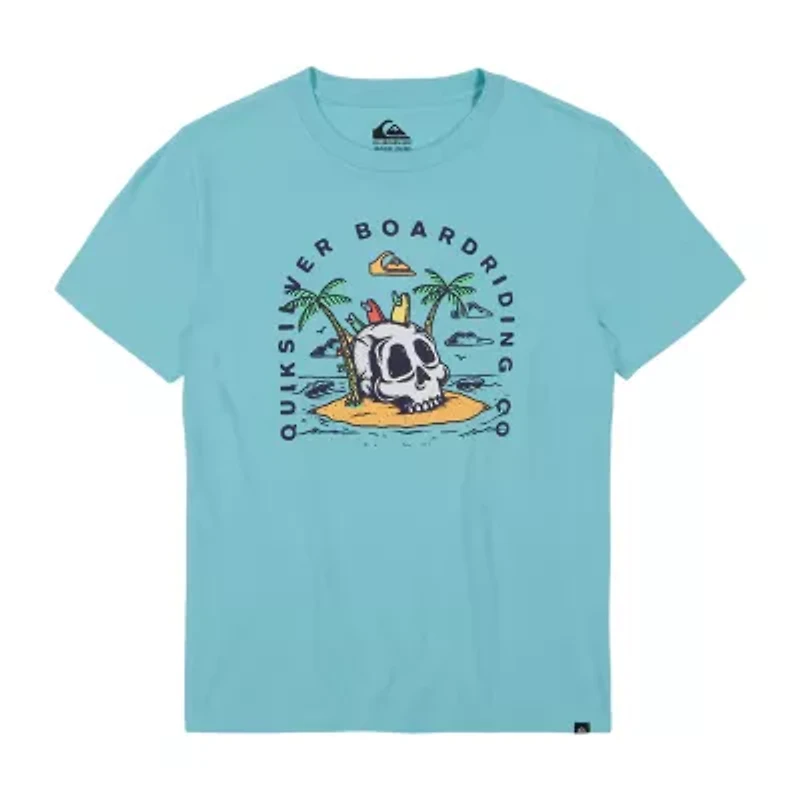 Quiksilver Big Kid Boys Crew Neck Short Sleeve Regular Fit Graphic T-Shirt