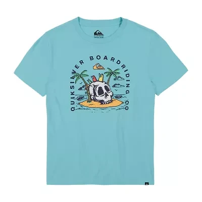 Quiksilver Big Kid Boys Crew Neck Short Sleeve Regular Fit Graphic T-Shirt
