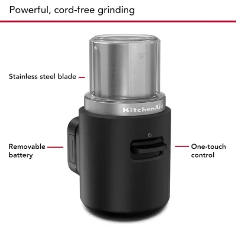KitchenAid Cordless Blade Coffee Grinder with Battery