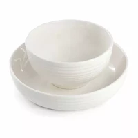 Elama Nikki Ribbed 18-pc. Porcelain Dinnerware Set