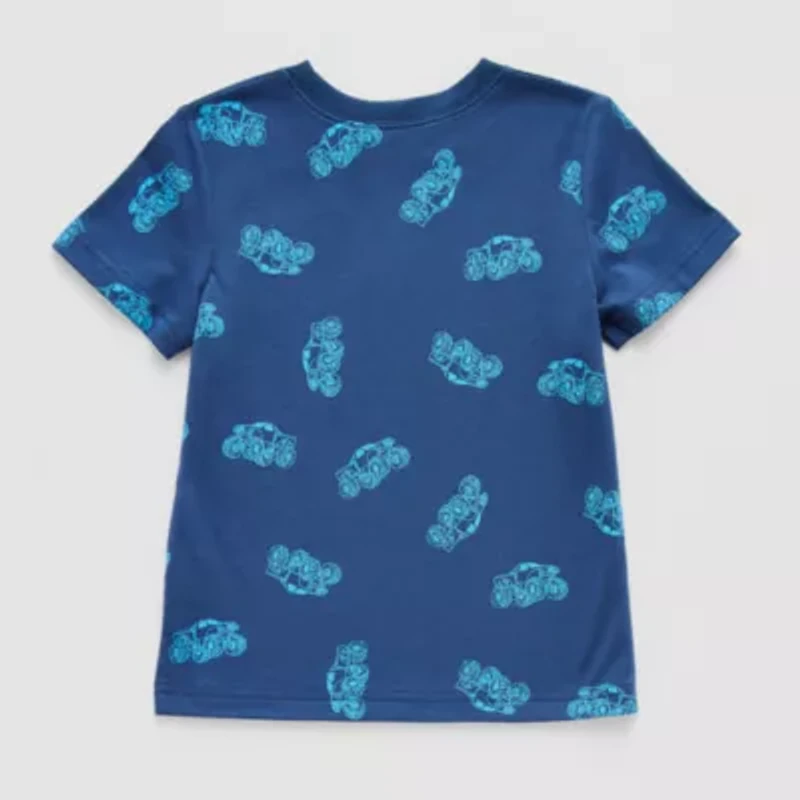 Okie Dokie Toddler & Little Boys Crew Neck Short Sleeve Regular Fit Graphic T-Shirt