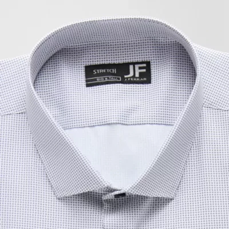 J. Ferrar 360 Stretch Mens Big & Tall Slim Fit Wrinkle Free Long Sleeve Dress Shirt