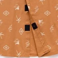 Arizona Mens Easy-on + Easy-off Short Sleeve Regular Fit Big and Tall Button-Down Shirt