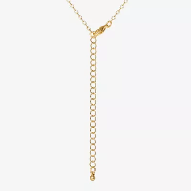 JS Jessica Simpson Gold Tone Pendant Necklace & Stud Earring Womens White Simulated Pearl Flower 3-pc. Jewelry Set