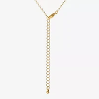 JS Jessica Simpson Gold Tone Pendant Necklace & Stud Earring Womens White Simulated Pearl Flower 3-pc. Jewelry Set