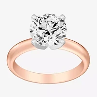 (G / Vs2) Womens 3 CT. Lab Grown White Diamond 14K Rose Gold Round Solitaire Engagement Ring