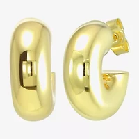Gold Addiction Womens 10K Gold 16mm Hoop Earrings