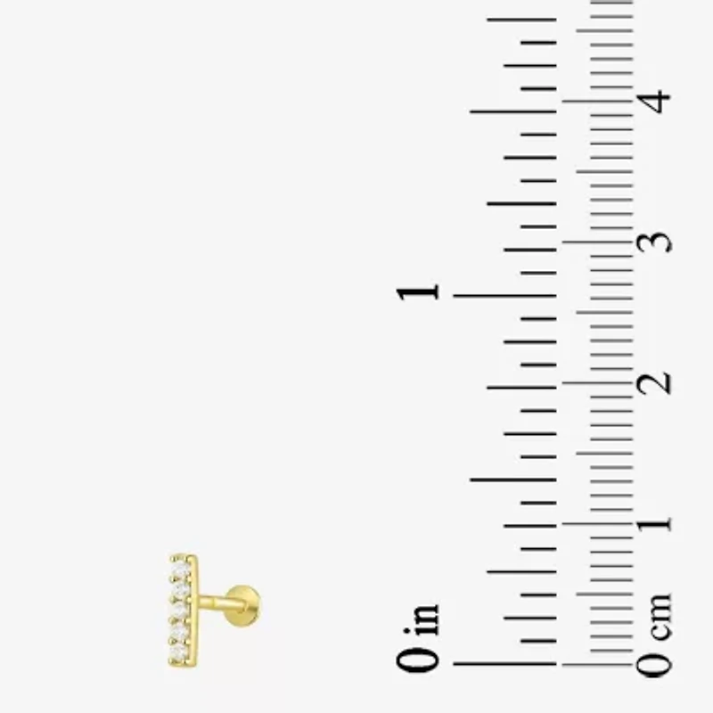 Gold Addiction Womens Cubic Zirconia 10K Gold 3 Pair Earring Set