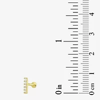 Gold Addiction Womens Cubic Zirconia 10K Gold 3 Pair Earring Set