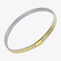 Made in Italy Womens 10K Two Tone Gold Stretch Bracelet