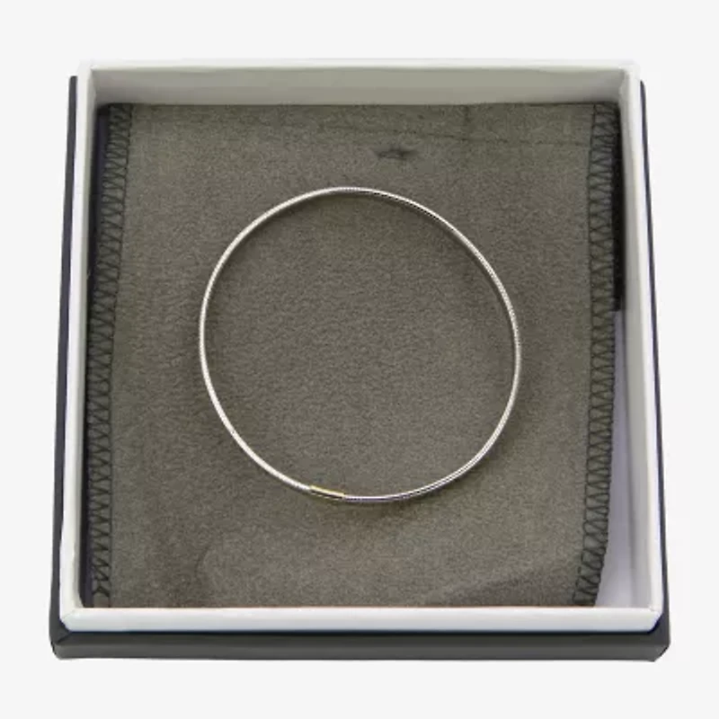 Made in Italy Womens 10K Two Tone Gold Stretch Bracelet