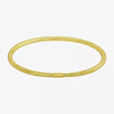 Made in Italy Womens 10K Gold Stretch Bracelet