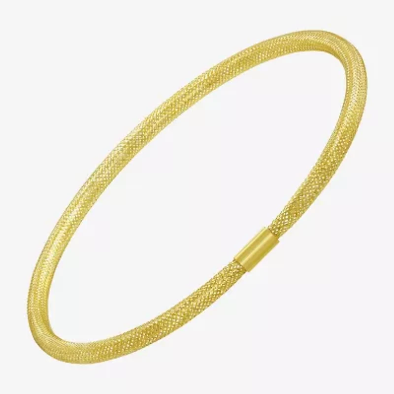 Made in Italy Womens 10K Gold Stretch Bracelet