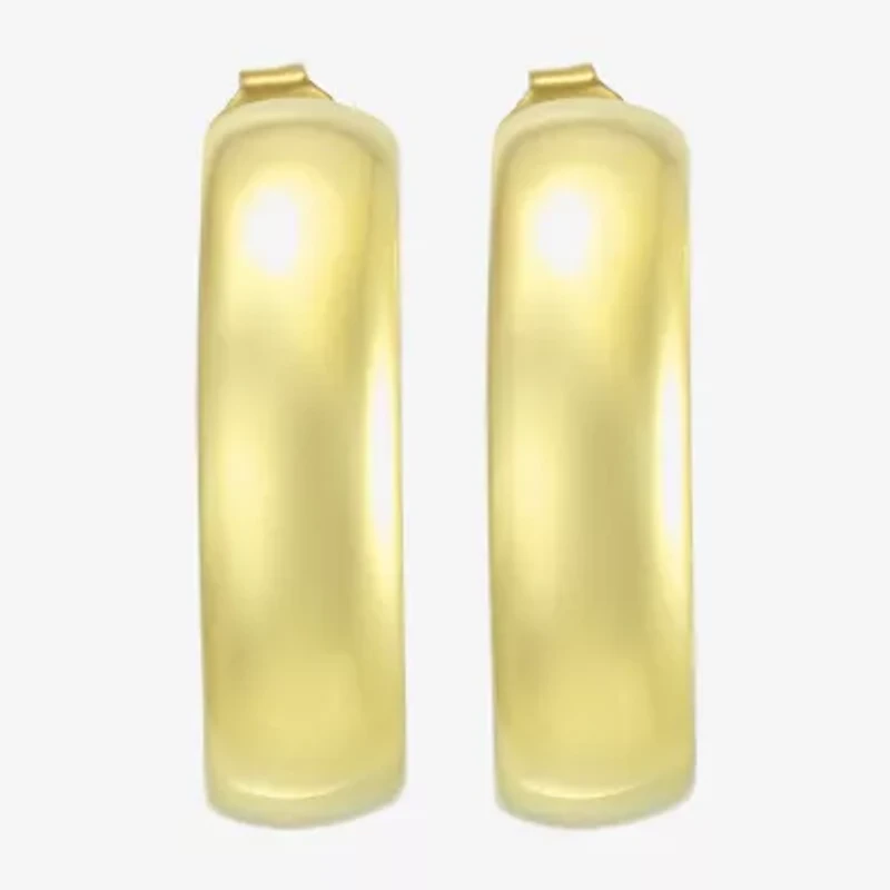 Womens 10K Gold 20mm Round Hoop Earrings