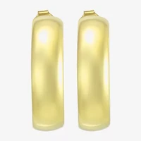 Womens 10K Gold 20mm Round Hoop Earrings