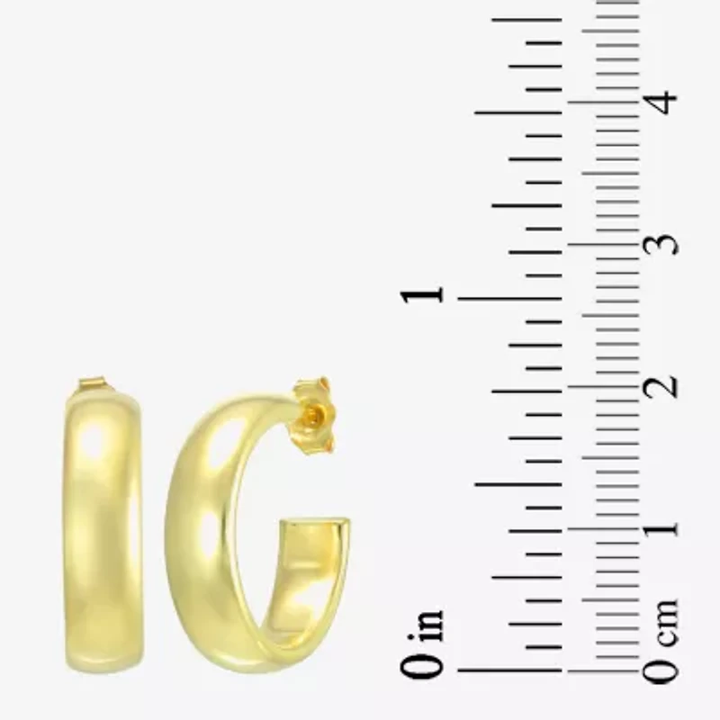 Womens 10K Gold 20mm Round Hoop Earrings
