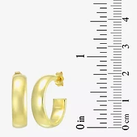 Womens 10K Gold 20mm Round Hoop Earrings