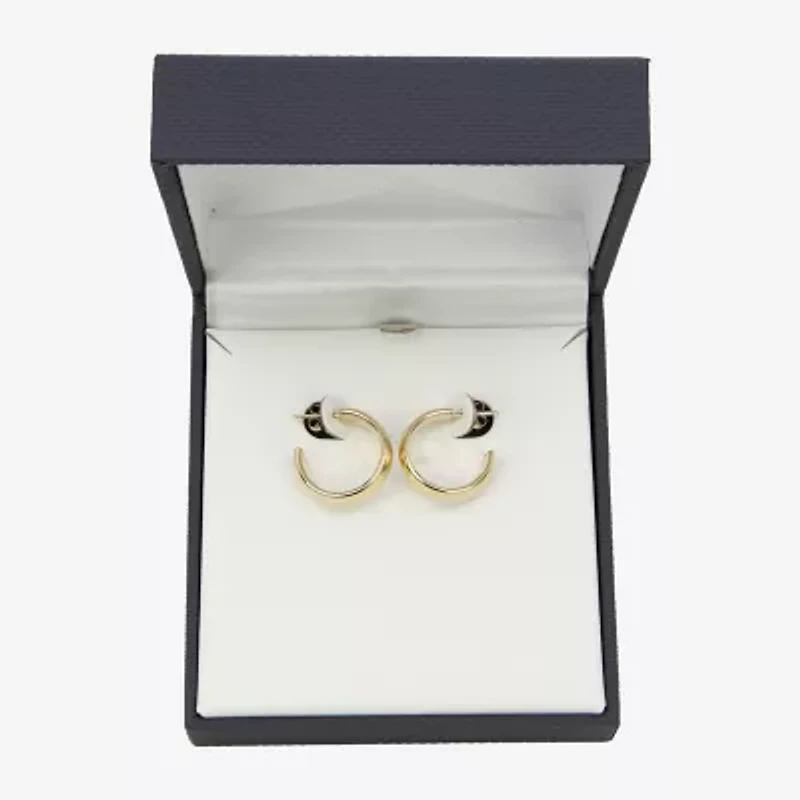 Womens 10K Gold 20mm Round Hoop Earrings