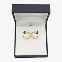 Womens 10K Gold 20mm Round Hoop Earrings