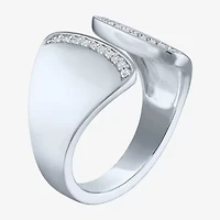 Diamond Addiction (G-H / Si2-I1) Womens 1/10 CT. T.W. Lab Grown White Sterling Silver Cocktail Ring
