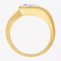 (G,Si1-Si2) Womens 1 CT. T.W. Lab Grown White Diamond 14K Gold Over Silver Pear Cocktail Ring