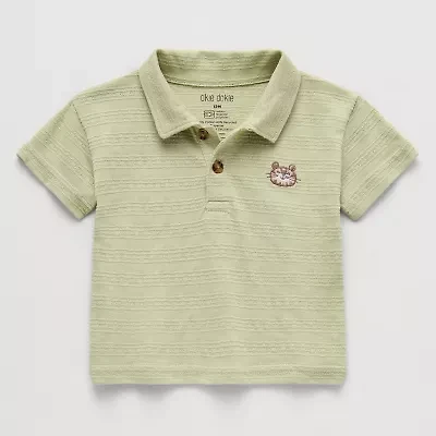 Okie Dokie Baby Boys Short Sleeve Regular Fit Polo Shirt