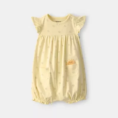 Carter's Baby Girls Short Sleeve Hearts Romper