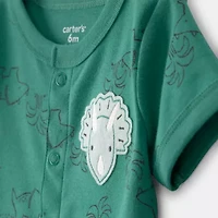 Carter's Baby Boys Short Sleeve Animal Romper